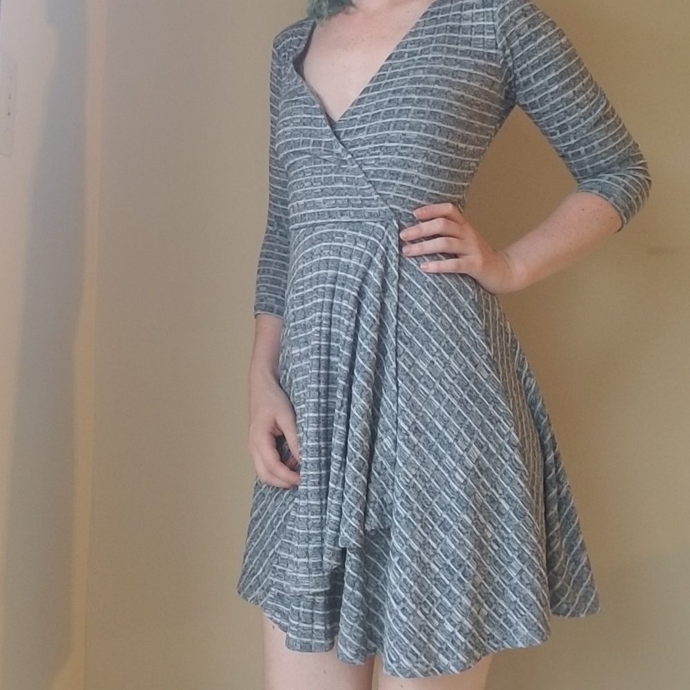 Mossimo Blue and white wrap dress